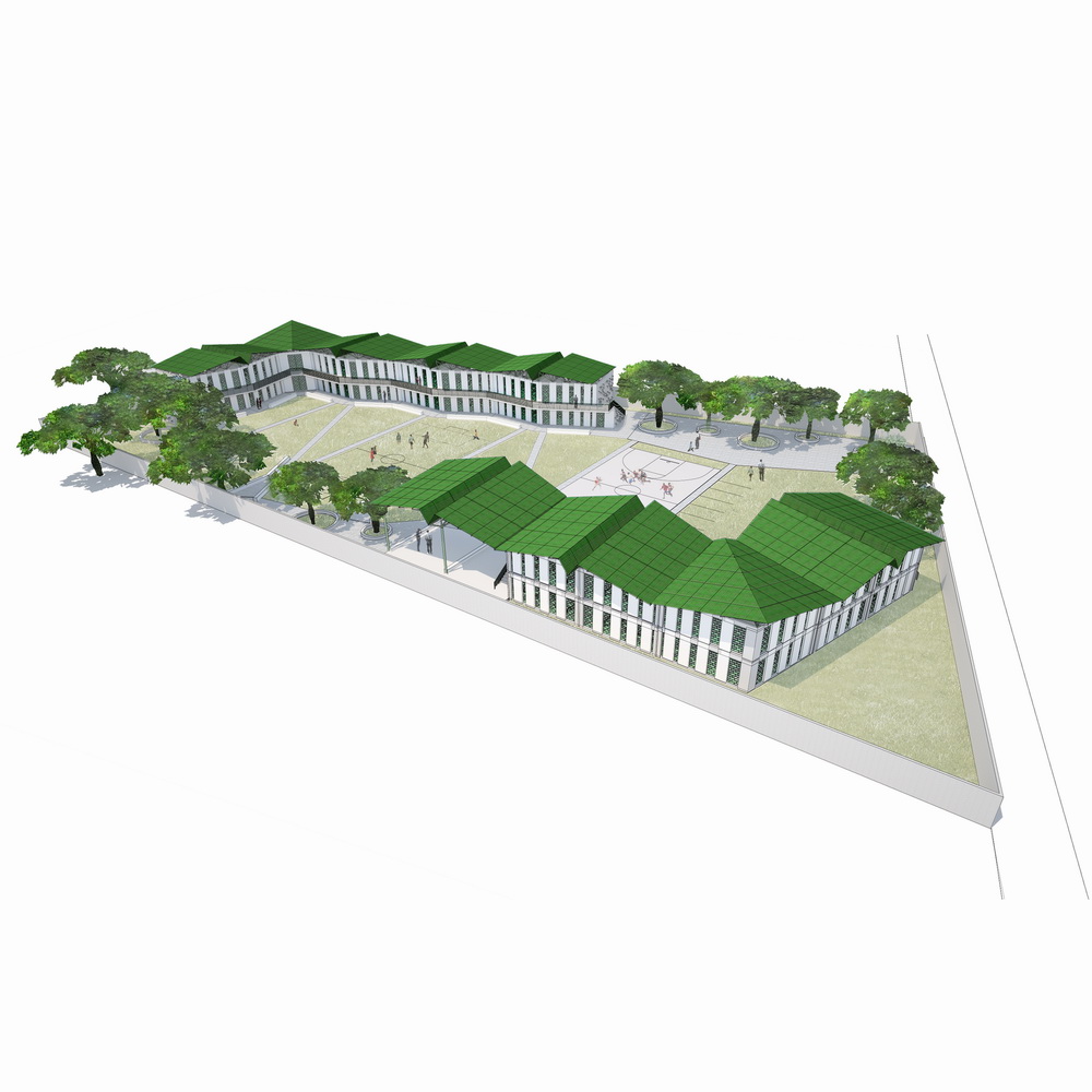 BIM建筑|模块化校园建设,回应场地环境与成本限制/Studio PHH Architects BIM建筑|模块化校园建设,回应场地环境与成本限制/Studio PHH Architects