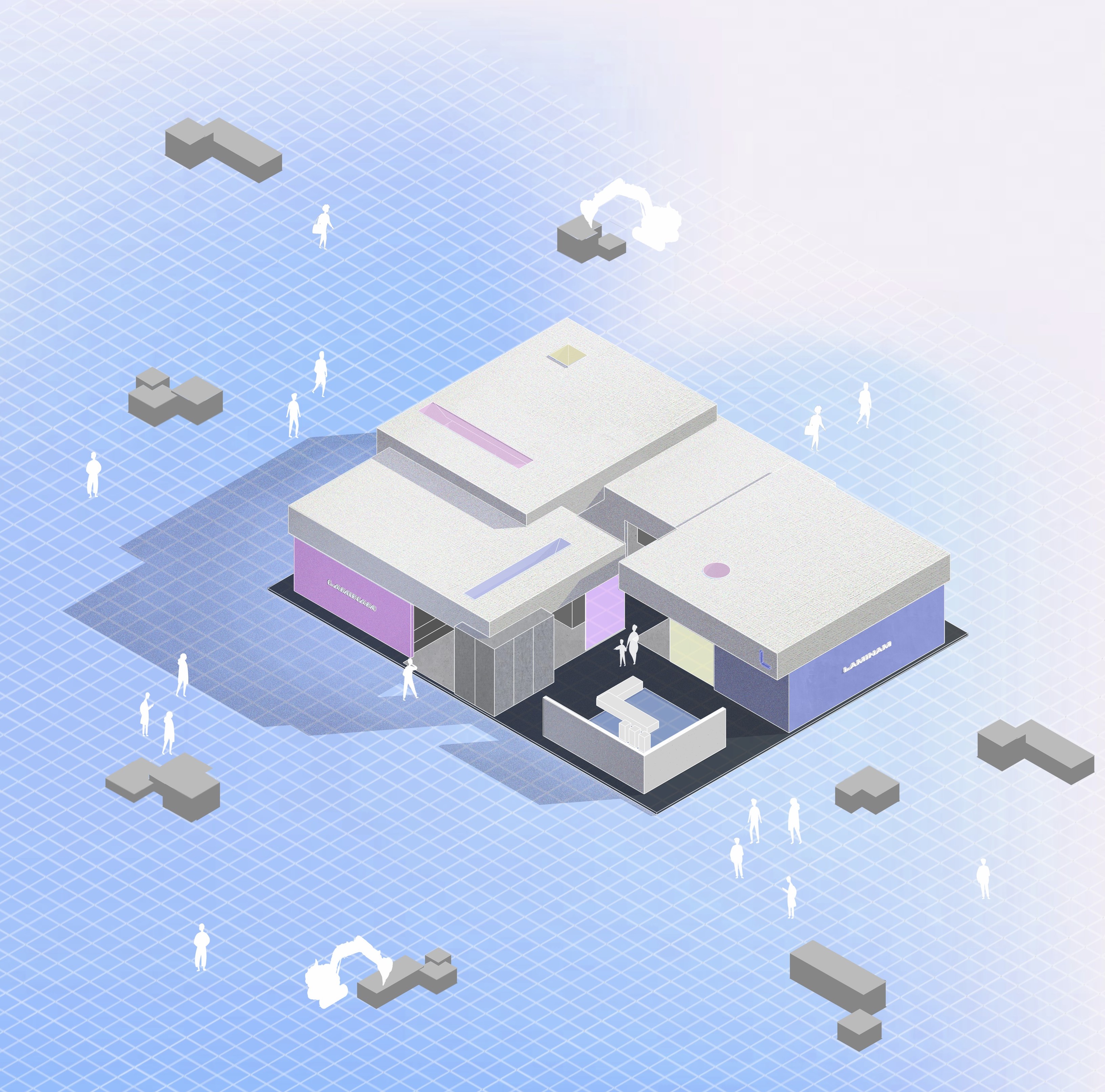 BIM建筑|将至上主义绘画转译成三维空间:层岩叠影展厅/朴居设计研究室 BIM建筑|将至上主义绘画转译成三维空间:层岩叠影展厅/朴居设计研究室