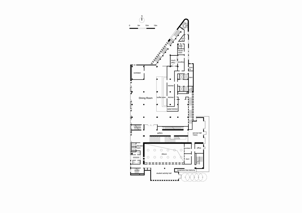 BIM建筑|清华大学南区食堂及就业指导中心 / 清华大学建筑学院素朴建筑工作室 BIM建筑|清华大学南区食堂及就业指导中心 / 清华大学建筑学院素朴建筑工作室
