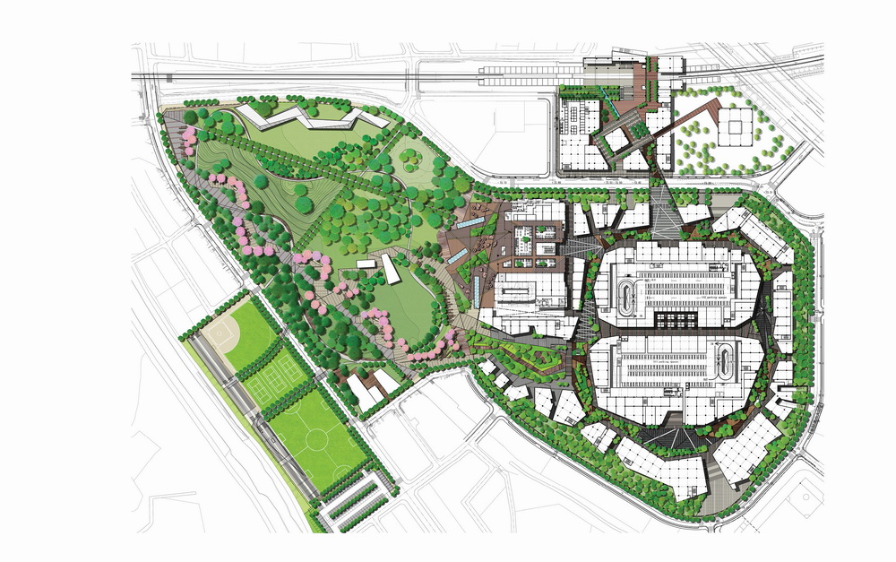 BIM建筑|日本南町田Grandberry Park公园商业综合体 / LLA BIM建筑|日本南町田Grandberry Park公园商业综合体 / LLA
