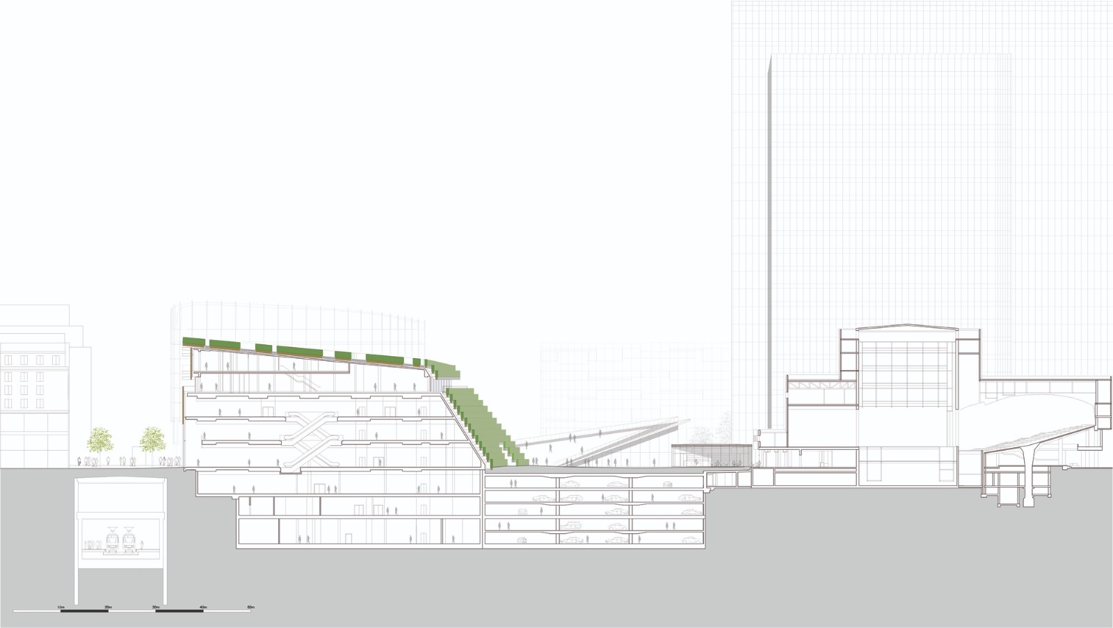 BIM建筑|欧洲最大的绿色立面建筑 Kö-BogenII 商业综合体 / ingenhoven architects BIM建筑|欧洲最大的绿色立面建筑 Kö-BogenII 商业综合体 / ingenhoven architects