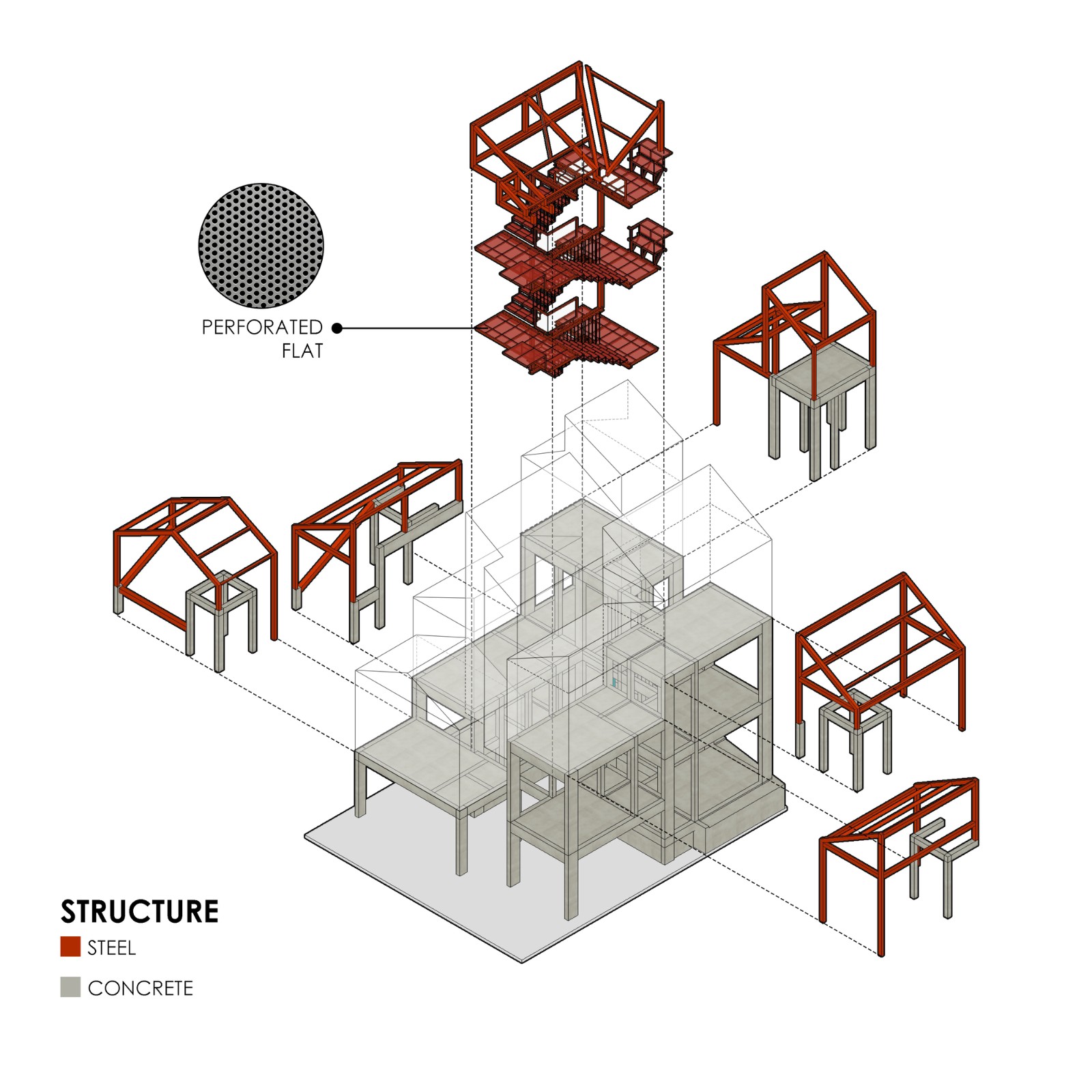 BIM建筑|\'逐步堆叠‘ 红区寄宿公寓 / Ismail Solehudin Architecture BIM建筑|\'逐步堆叠‘ 红区寄宿公寓 / Ismail Solehudin Architecture