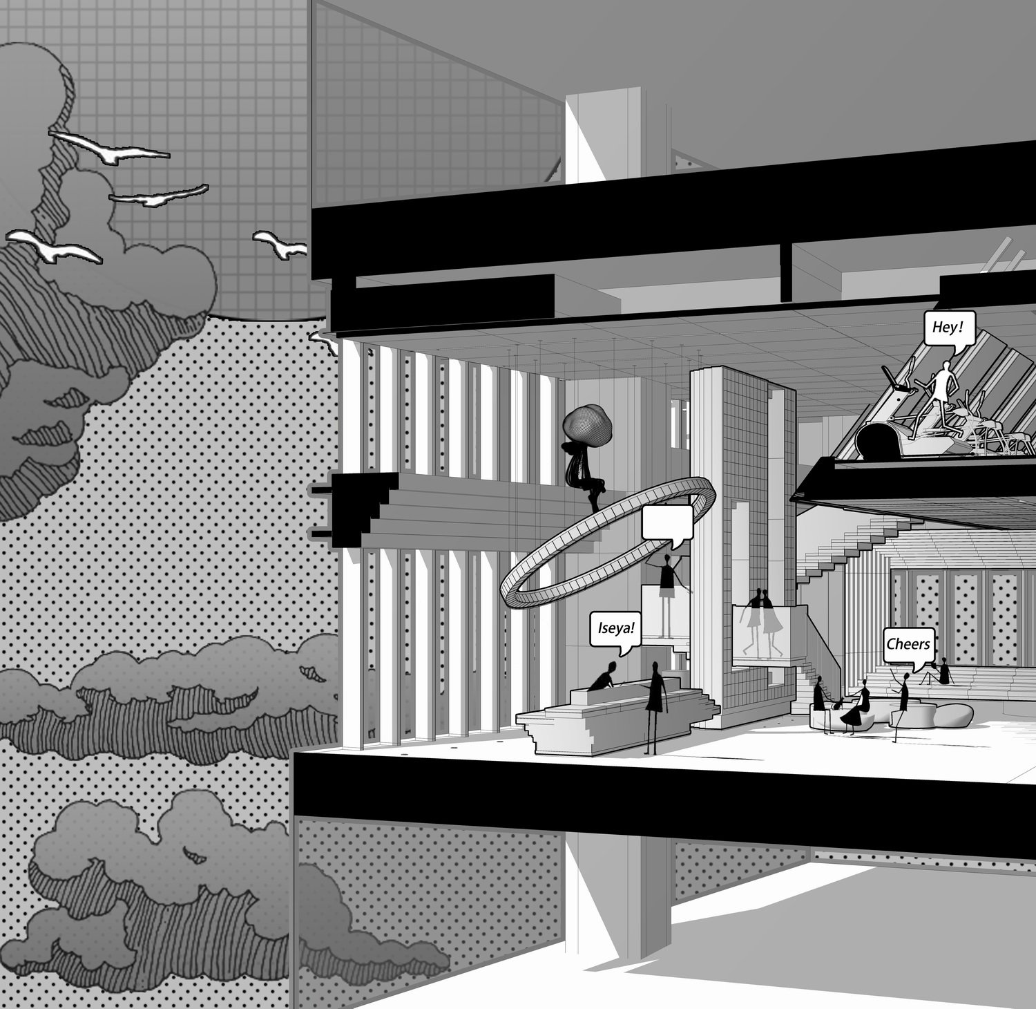 BIM建筑|ISEYA 浮云高空酒店【朝天门旗舰店】/布道空间设计 BIM建筑|ISEYA 浮云高空酒店【朝天门旗舰店】/布道空间设计