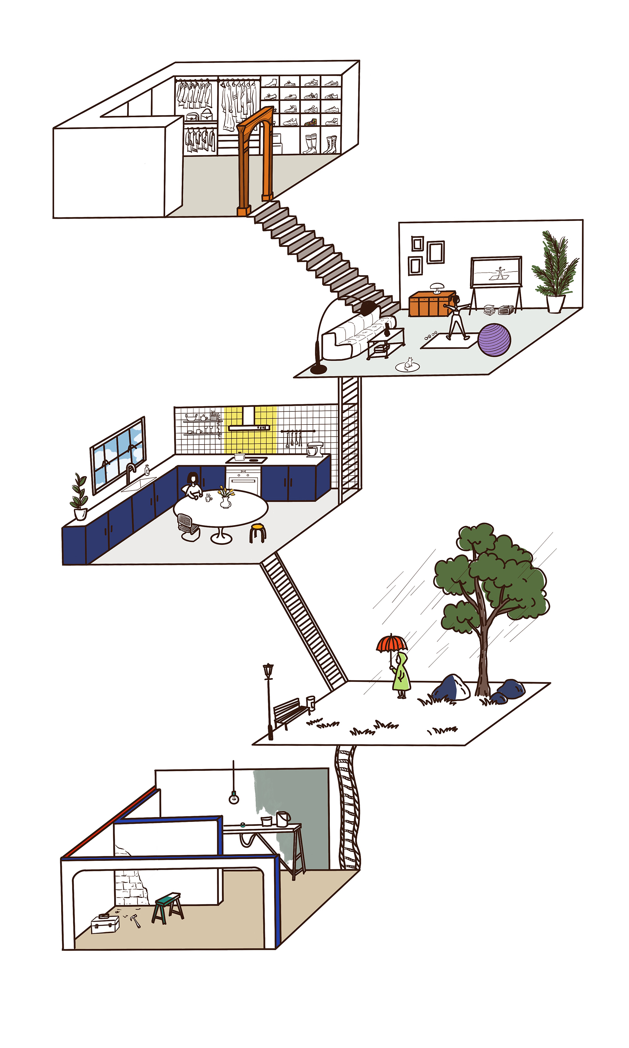 BIM建筑|本杰明·摩尔涂料金华体验中心,一场色彩爆发的随机空间实验/NDB Design新作 BIM建筑|本杰明·摩尔涂料金华体验中心,一场色彩爆发的随机空间实验/NDB Design新作