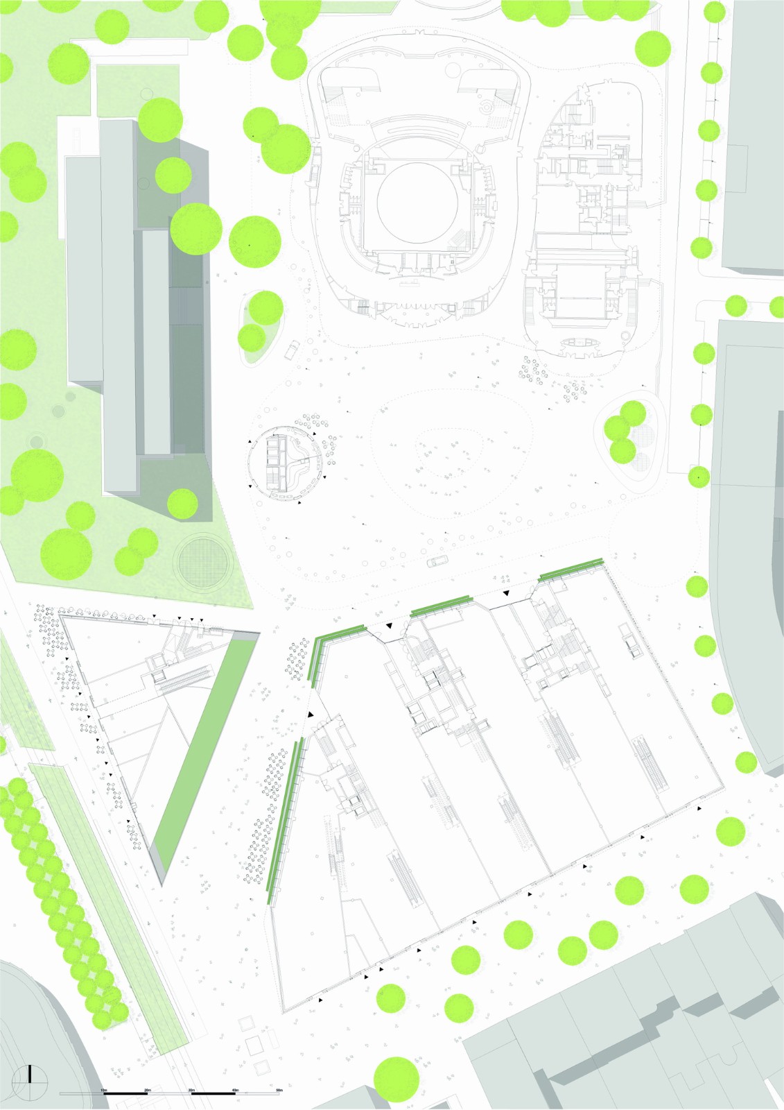 BIM建筑|欧洲最大的绿色立面建筑 Kö-BogenII 商业综合体 / ingenhoven architects BIM建筑|欧洲最大的绿色立面建筑 Kö-BogenII 商业综合体 / ingenhoven architects