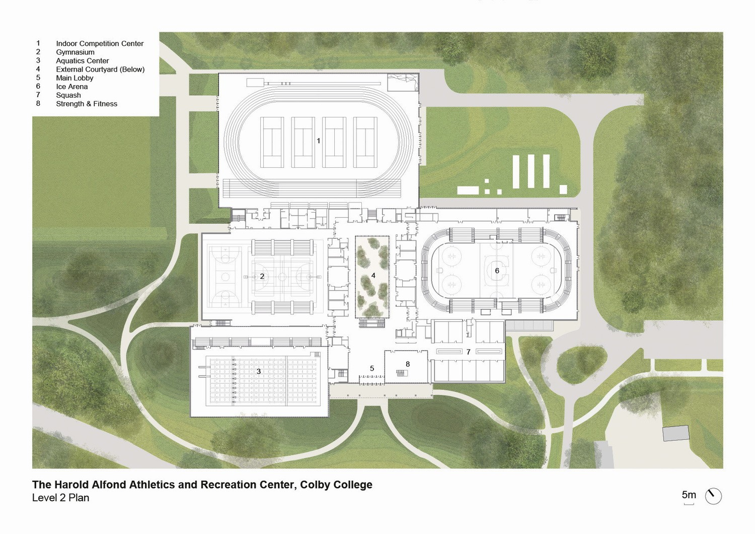 BIM建筑|白色方块-科尔比学院体育娱乐中心 Harold Alfond / Hopkins Architects + Sasaki BIM建筑|白色方块-科尔比学院体育娱乐中心 Harold Alfond / Hopkins Architects + Sasaki