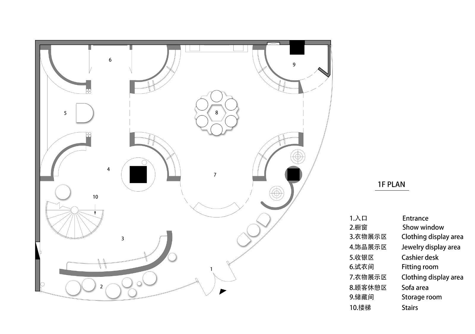 BIM建筑|复古未来主义买手店AUDREY/梁筑设计事务所 BIM建筑|复古未来主义买手店AUDREY/梁筑设计事务所