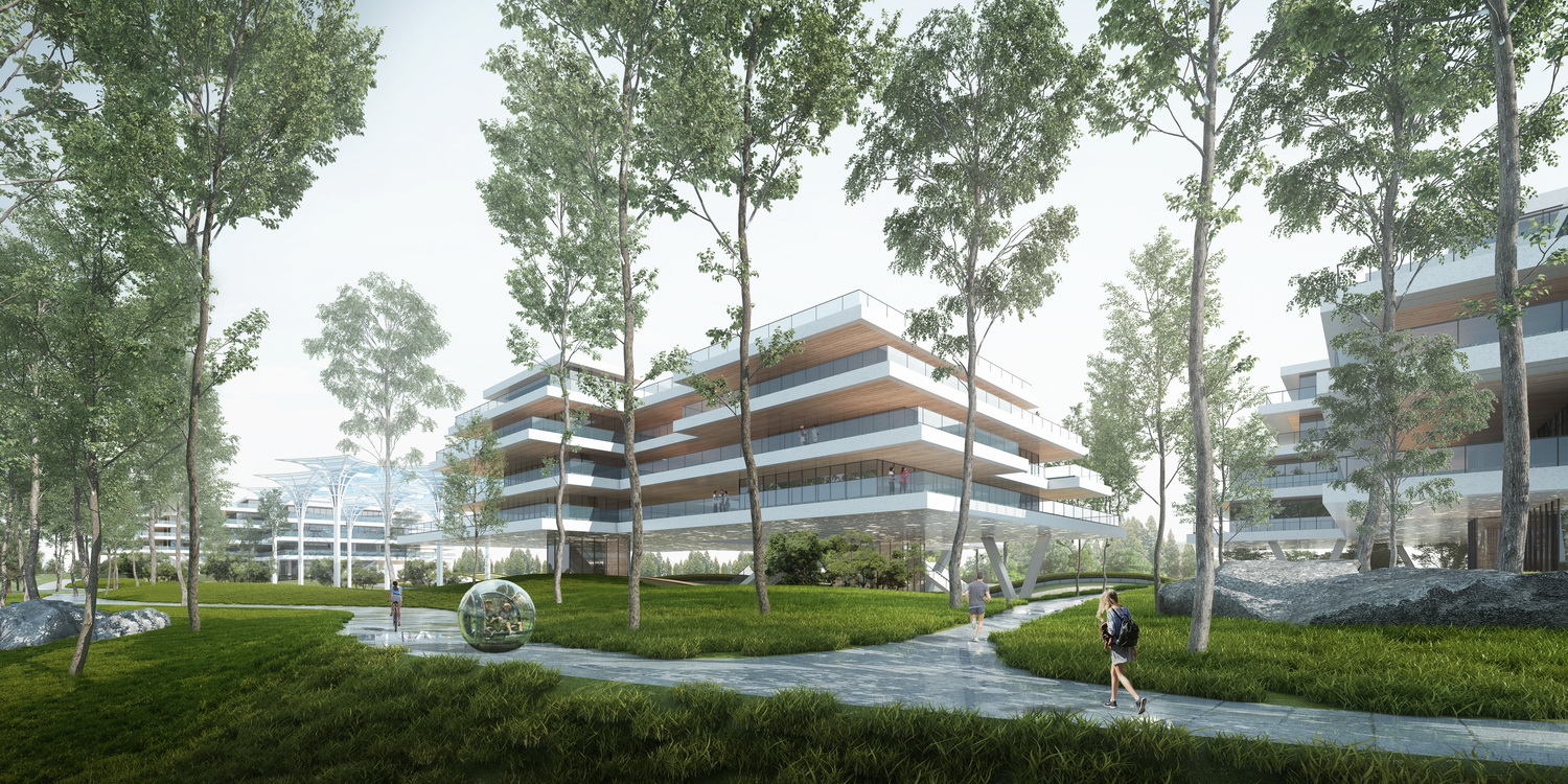 BIM建筑|森林Park+,共享垂直校区 | 重庆柏溪校区九年一贯制学校方案/中机中联工程有限公司 BIM建筑|森林Park+,共享垂直校区 | 重庆柏溪校区九年一贯制学校方案/中机中联工程有限公司