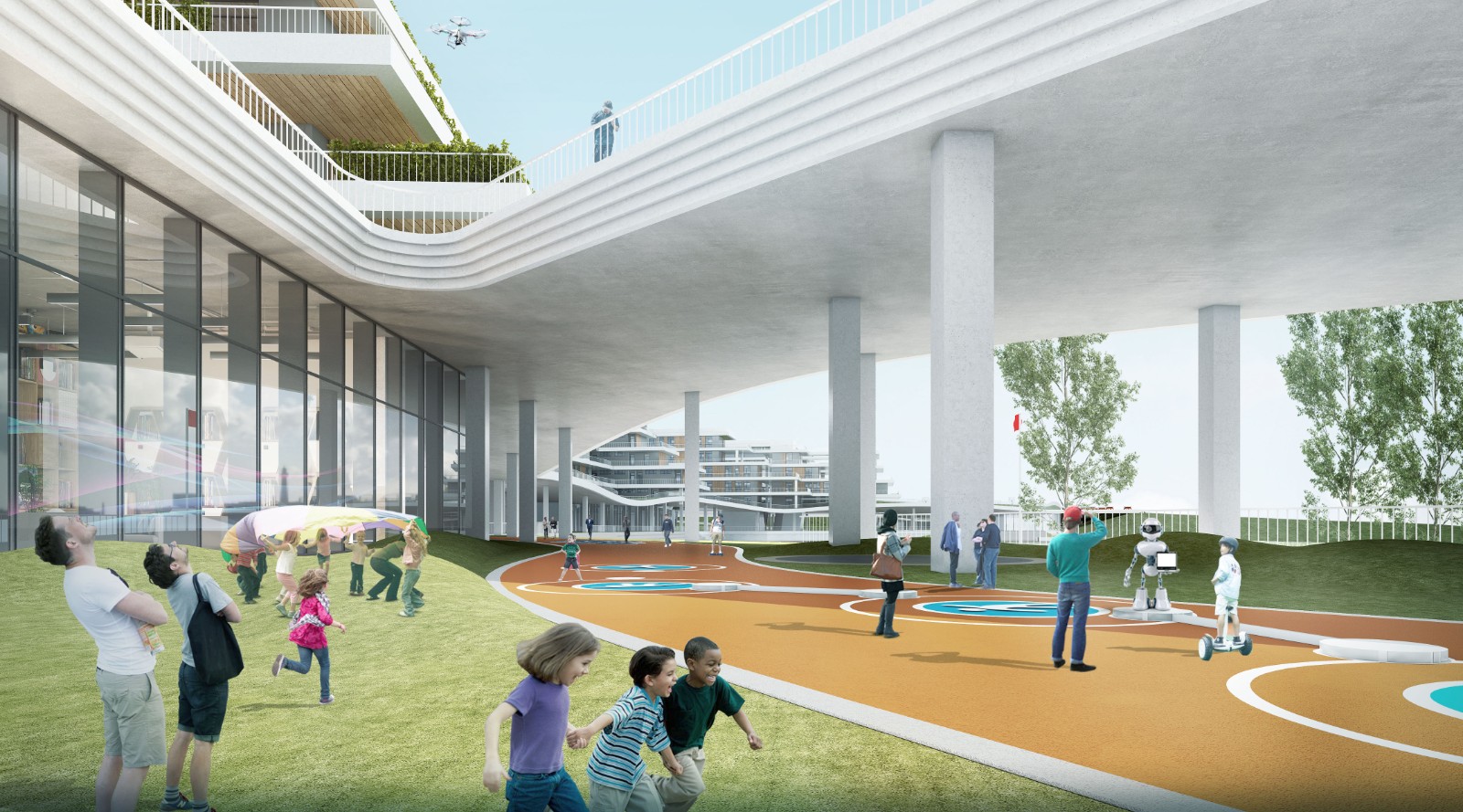 BIM建筑|森林Park+,共享垂直校区 | 重庆柏溪校区九年一贯制学校方案/中机中联工程有限公司 BIM建筑|森林Park+,共享垂直校区 | 重庆柏溪校区九年一贯制学校方案/中机中联工程有限公司
