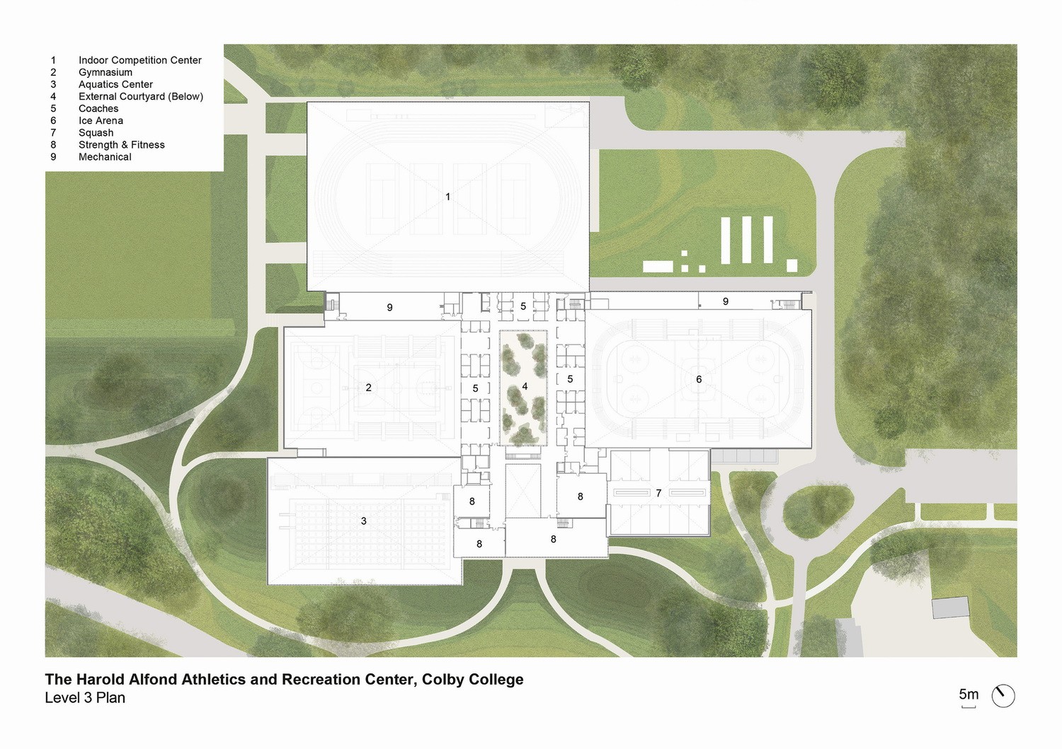BIM建筑|白色方块-科尔比学院体育娱乐中心 Harold Alfond / Hopkins Architects + Sasaki BIM建筑|白色方块-科尔比学院体育娱乐中心 Harold Alfond / Hopkins Architects + Sasaki