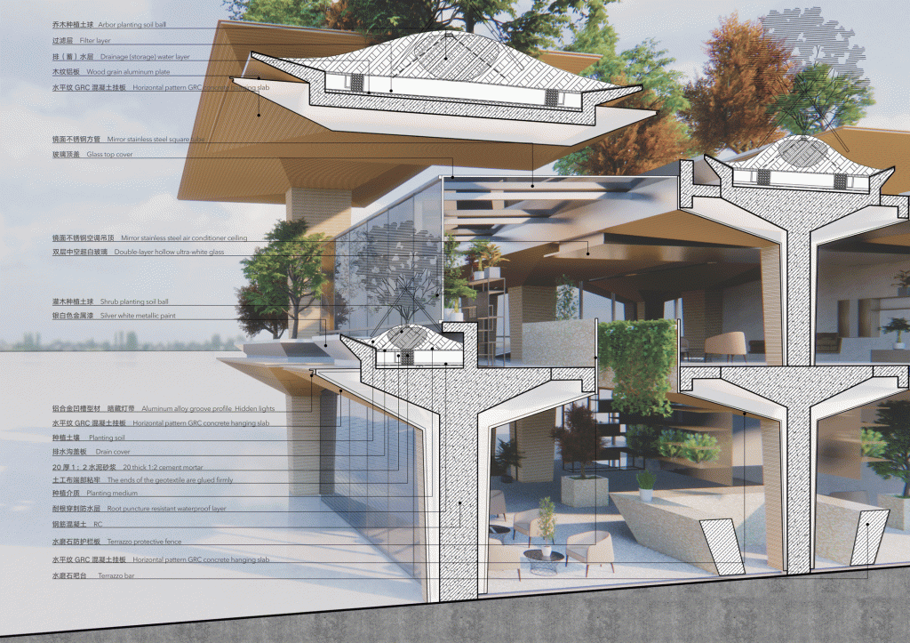 BIM建筑|日常风景下自然生长的空间:“伞之丘”生活方式集合店 / line+建筑事务所+gad BIM建筑|日常风景下自然生长的空间:“伞之丘”生活方式集合店 / line+建筑事务所+gad