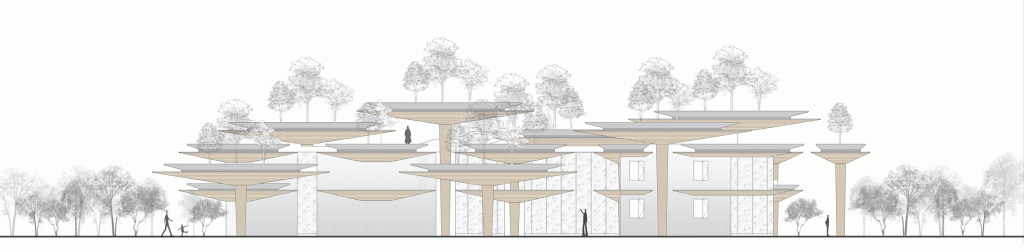BIM建筑|日常风景下自然生长的空间:“伞之丘”生活方式集合店 / line+建筑事务所+gad BIM建筑|日常风景下自然生长的空间:“伞之丘”生活方式集合店 / line+建筑事务所+gad