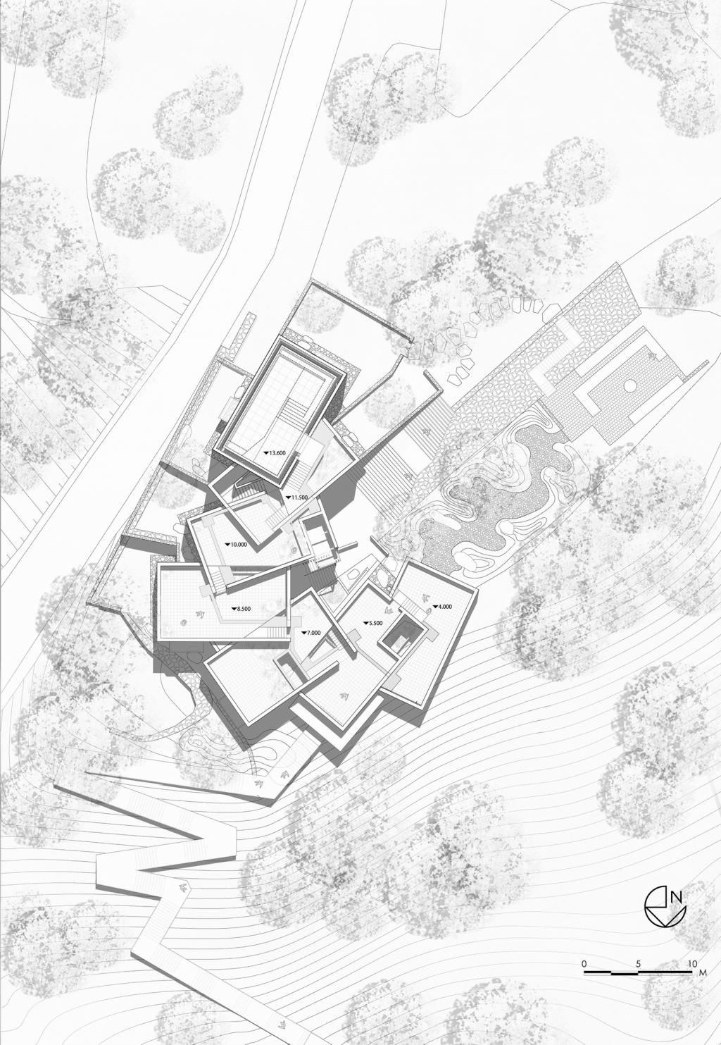 BIM建筑|高山流水 松林里的红色石屋 / 素建筑设计事务所 BIM建筑|高山流水 松林里的红色石屋 / 素建筑设计事务所