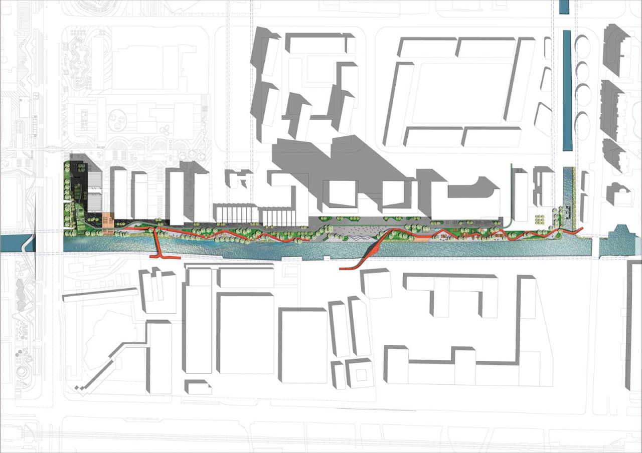 BIM建筑|上海闵行横泾港东岸滨水,景观公共空间改造 / SPARK Architects BIM建筑|上海闵行横泾港东岸滨水,景观公共空间改造 / SPARK Architects