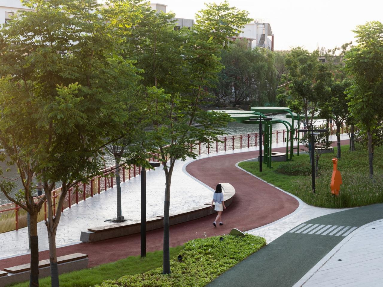 BIM建筑|上海闵行横泾港东岸滨水,景观公共空间改造 / SPARK Architects BIM建筑|上海闵行横泾港东岸滨水,景观公共空间改造 / SPARK Architects