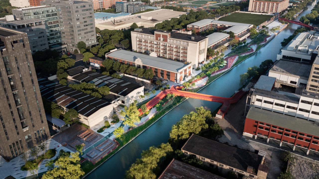 BIM建筑|上海闵行横泾港东岸滨水,景观公共空间改造 / SPARK Architects BIM建筑|上海闵行横泾港东岸滨水,景观公共空间改造 / SPARK Architects