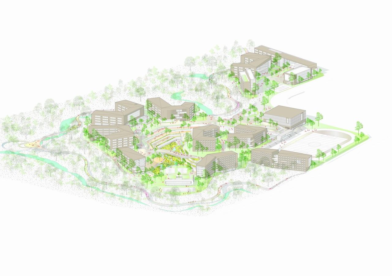 BIM建筑|西南大学附属中学两江校区:消失的高密度校园 / gad BIM建筑|西南大学附属中学两江校区:消失的高密度校园 / gad