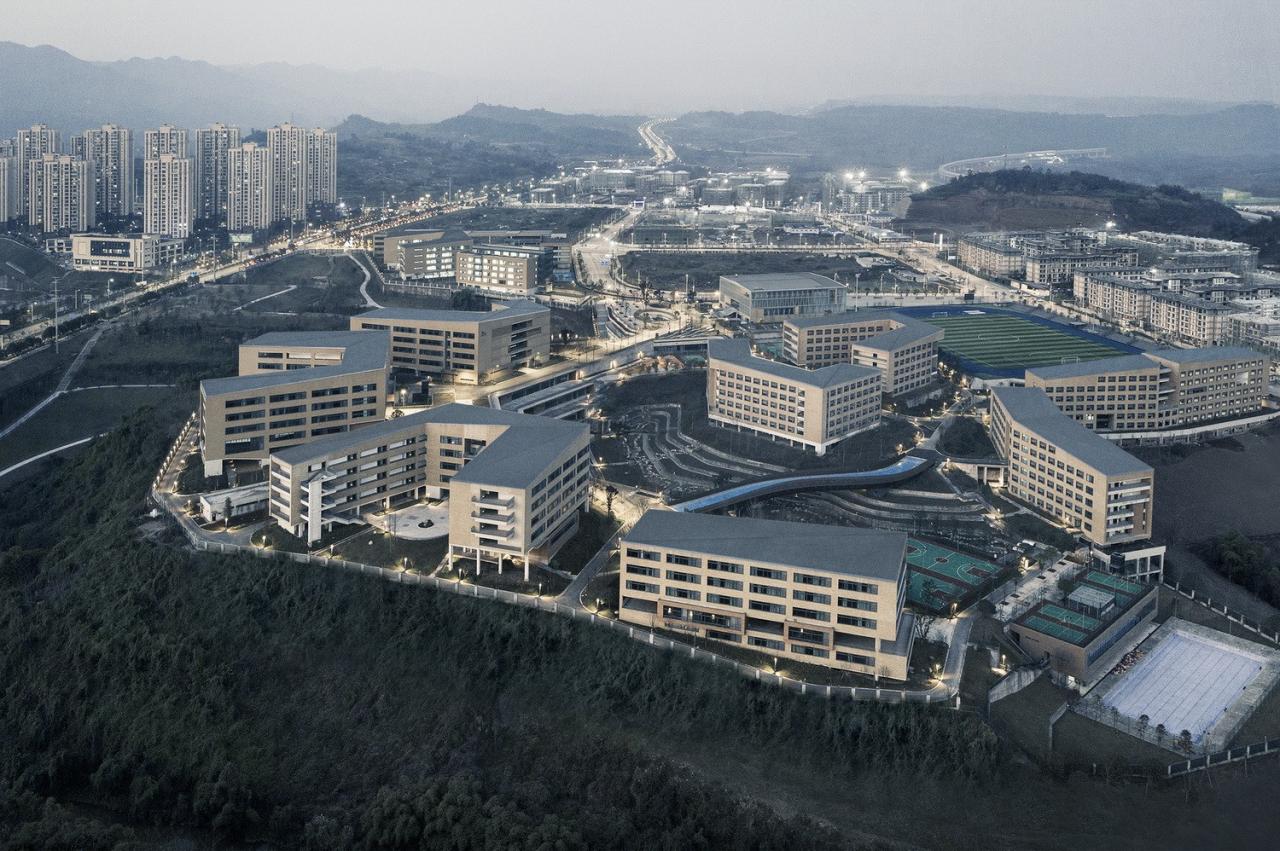 BIM建筑|西南大学附属中学两江校区:消失的高密度校园 / gad BIM建筑|西南大学附属中学两江校区:消失的高密度校园 / gad