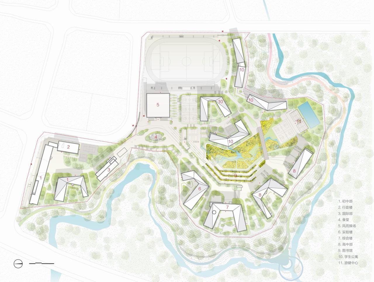 BIM建筑|西南大学附属中学两江校区:消失的高密度校园 / gad BIM建筑|西南大学附属中学两江校区:消失的高密度校园 / gad