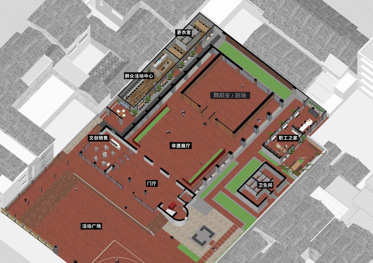 BIM建筑|扎根!生长!——邛崃市平乐古镇剧场改造 / 厚石设计 BIM建筑|扎根!生长!——邛崃市平乐古镇剧场改造 / 厚石设计