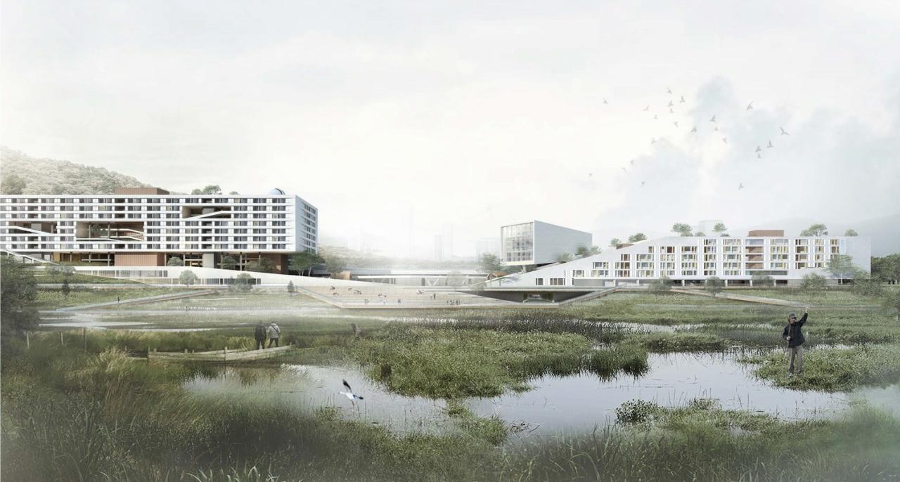 BIM建筑|“塘畔隐园”—深圳市第二十八高级中学建筑方案设计 / 一境建筑设计 BIM建筑|“塘畔隐园”—深圳市第二十八高级中学建筑方案设计 / 一境建筑设计