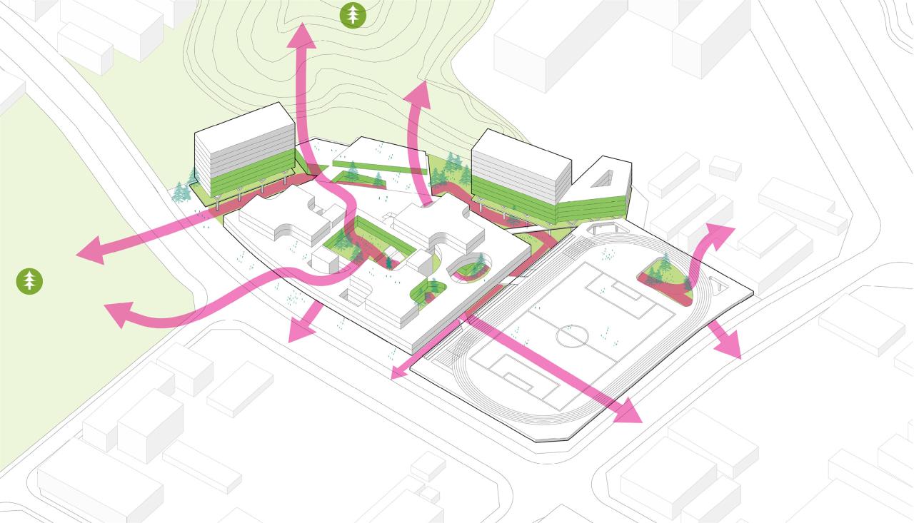 BIM建筑|山间学堂:深圳市第三十三高级中学(中标候选方案) / 上海华都建筑规划设计有限公司 BIM建筑|山间学堂:深圳市第三十三高级中学(中标候选方案) / 上海华都建筑规划设计有限公司
