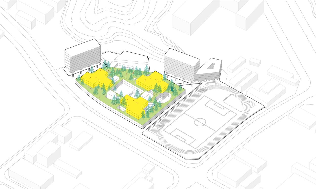 BIM建筑|山间学堂:深圳市第三十三高级中学(中标候选方案) / 上海华都建筑规划设计有限公司 BIM建筑|山间学堂:深圳市第三十三高级中学(中标候选方案) / 上海华都建筑规划设计有限公司