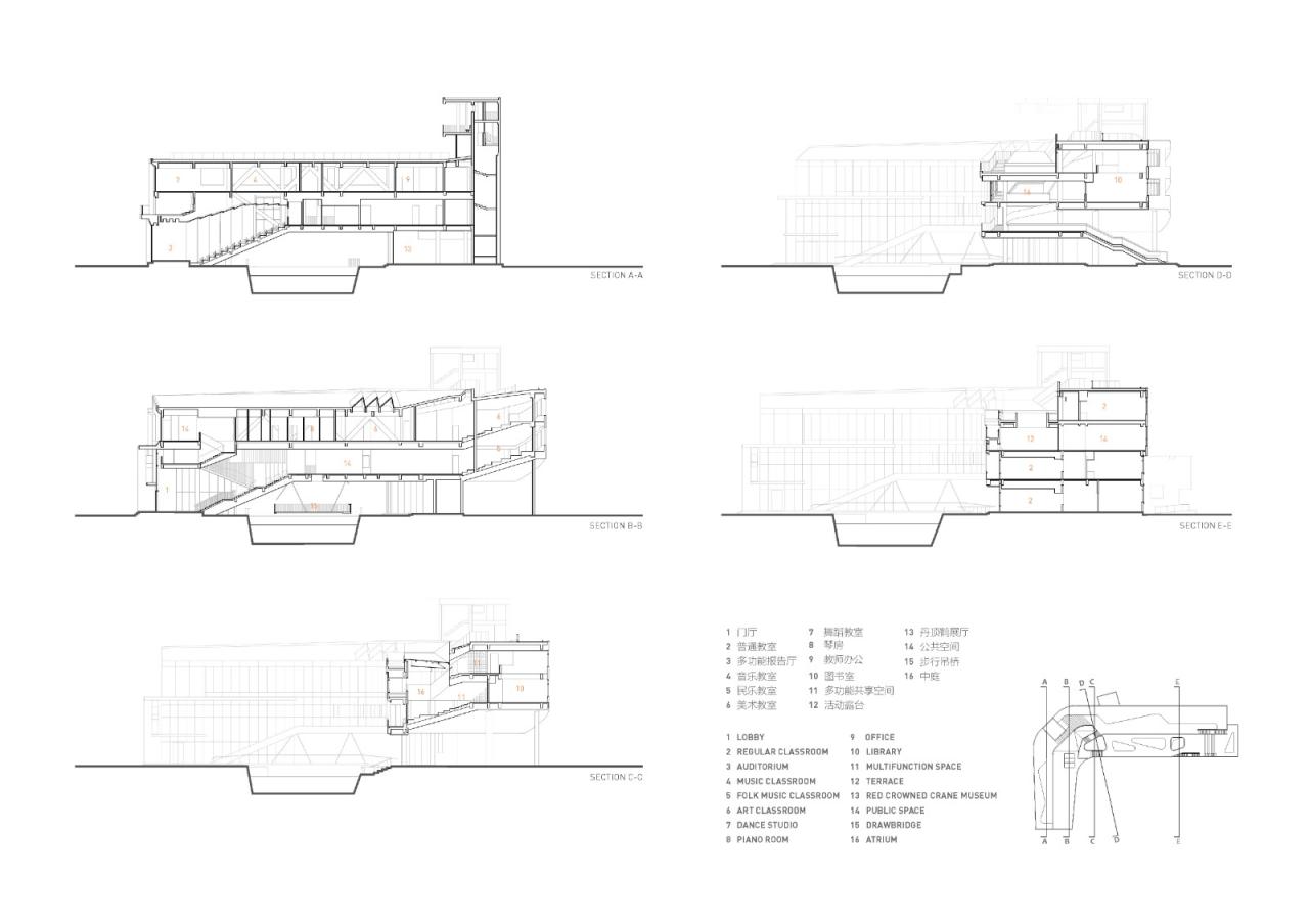BIM建筑|桥上教学楼 - 盐城外国语学校创新中心 / 普泛建筑 BIM建筑|桥上教学楼 - 盐城外国语学校创新中心 / 普泛建筑