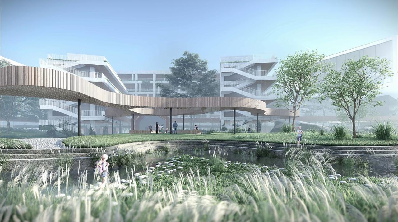 BIM建筑|“塘畔隐园”—深圳市第二十八高级中学建筑方案设计 / 一境建筑设计 BIM建筑|“塘畔隐园”—深圳市第二十八高级中学建筑方案设计 / 一境建筑设计