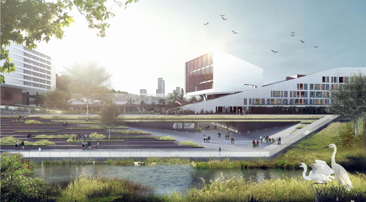 BIM建筑|“塘畔隐园”—深圳市第二十八高级中学建筑方案设计 / 一境建筑设计 BIM建筑|“塘畔隐园”—深圳市第二十八高级中学建筑方案设计 / 一境建筑设计