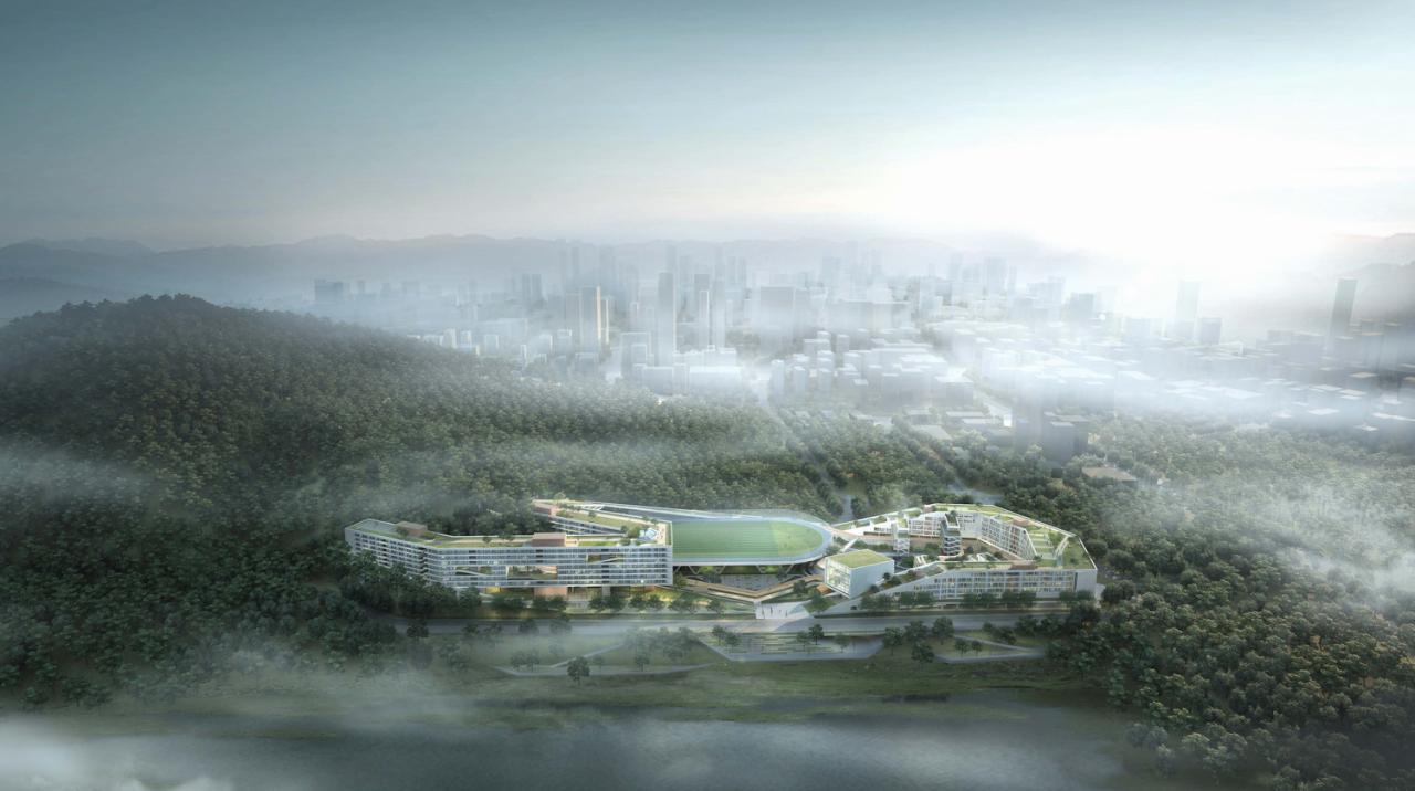 BIM建筑|“塘畔隐园”—深圳市第二十八高级中学建筑方案设计 / 一境建筑设计 BIM建筑|“塘畔隐园”—深圳市第二十八高级中学建筑方案设计 / 一境建筑设计