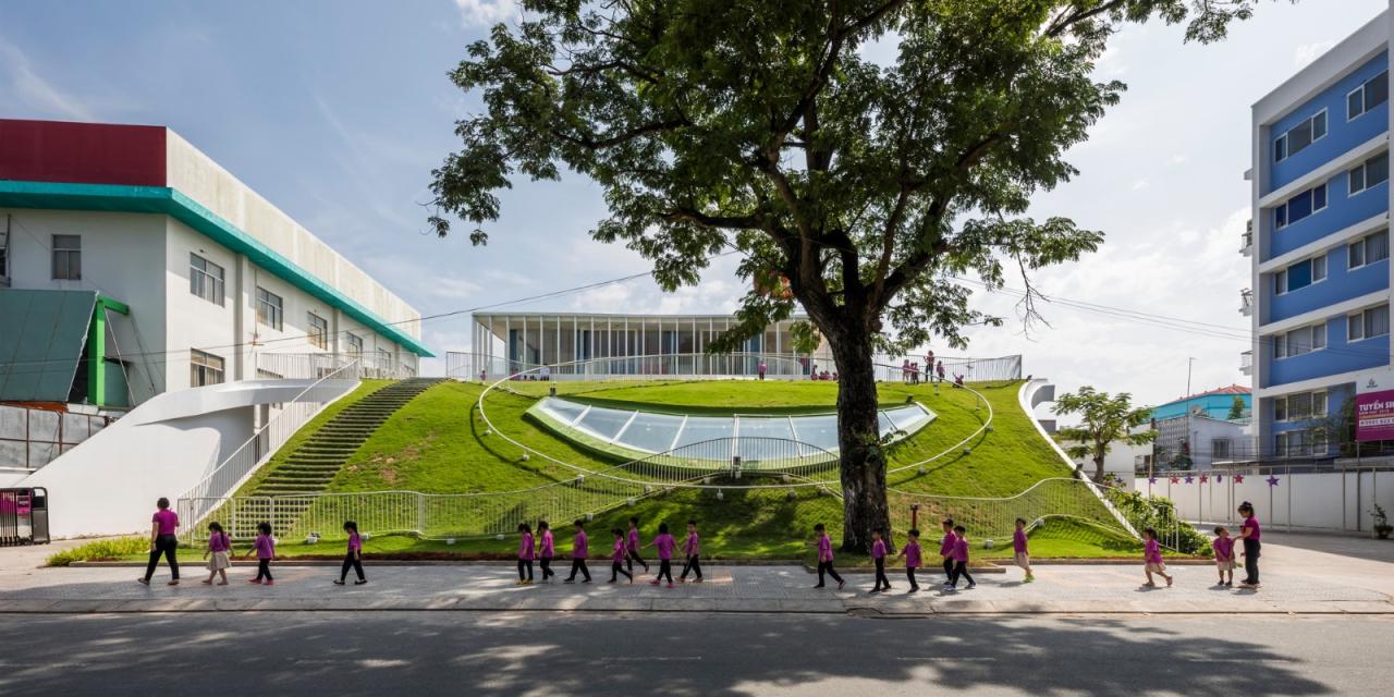 BIM建筑|山坡下的秘密基地:TTC Elite Ben Tre 幼儿园 / KIENTRUC O BIM建筑|山坡下的秘密基地:TTC Elite Ben Tre 幼儿园 / KIENTRUC O