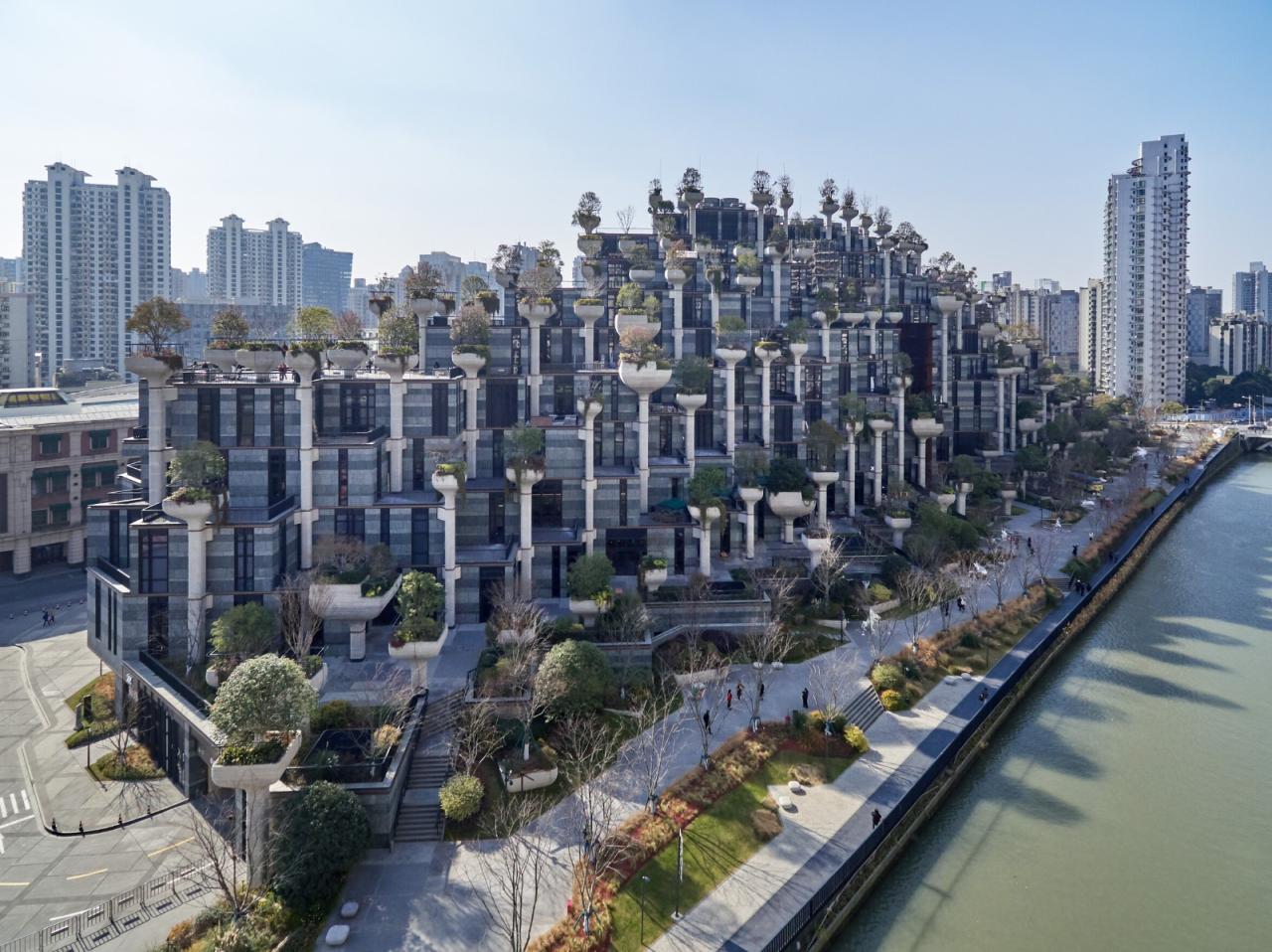 BIM建筑|苏河新地标结构探秘:天安·千树一期启幕 / 奥雅纳 BIM建筑|苏河新地标结构探秘:天安·千树一期启幕 / 奥雅纳