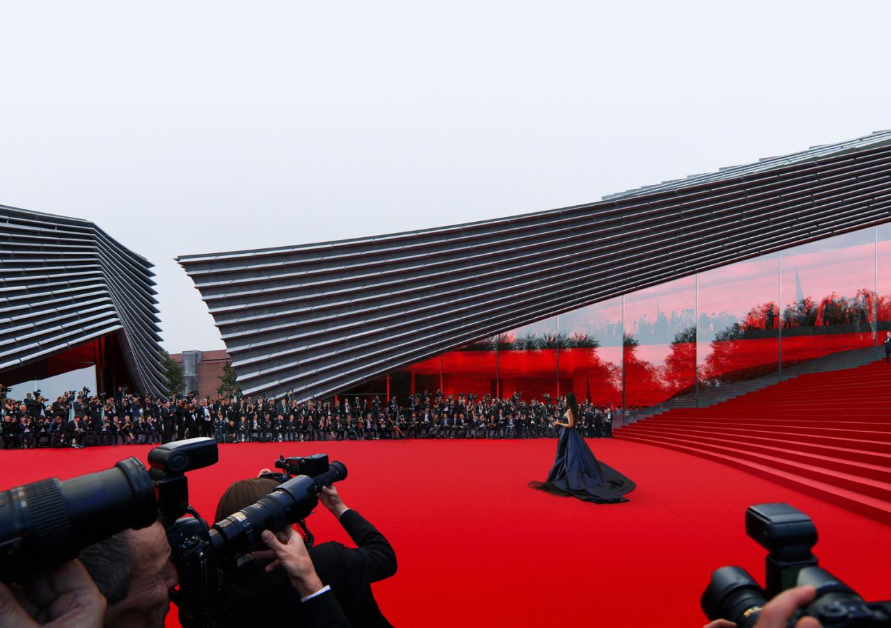 BIM建筑|陶片层层,‘欧洲电影中心CAMERIMAGE’竞赛方案 / 隈研吾事务所 BIM建筑|陶片层层,‘欧洲电影中心CAMERIMAGE’竞赛方案 / 隈研吾事务所