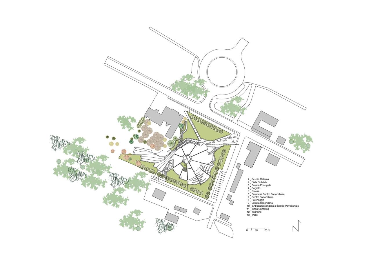 BIM建筑|悬挂式屋顶:教堂与教区综合体 / Miralles Tagliabue EMBT BIM建筑|悬挂式屋顶:教堂与教区综合体 / Miralles Tagliabue EMBT