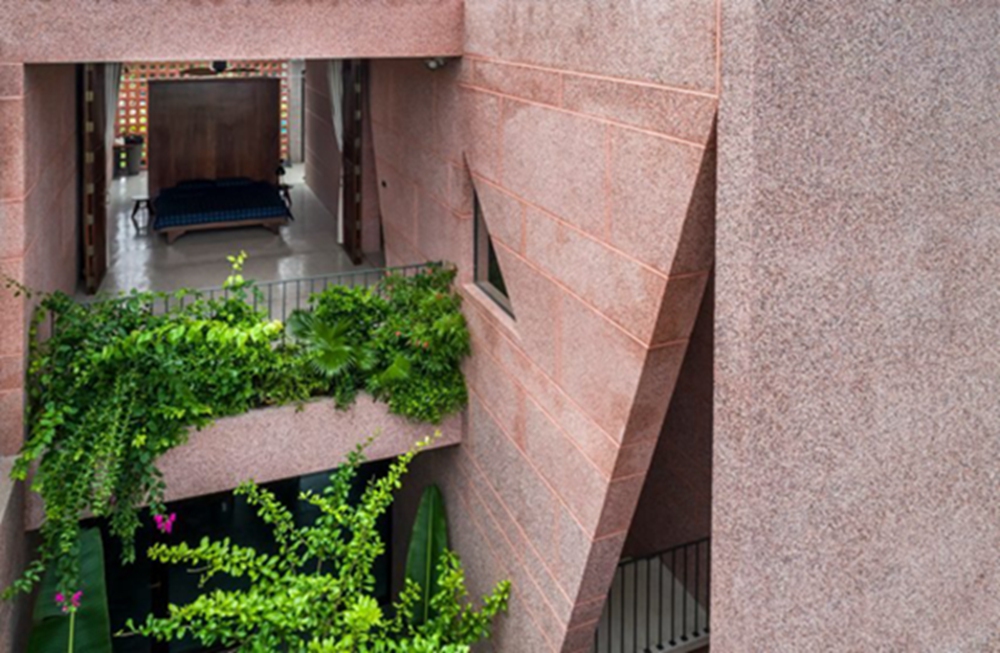 BIM建筑|23o5工作室在越南完成粉红房子 BIM建筑|23o5工作室在越南完成粉红房子