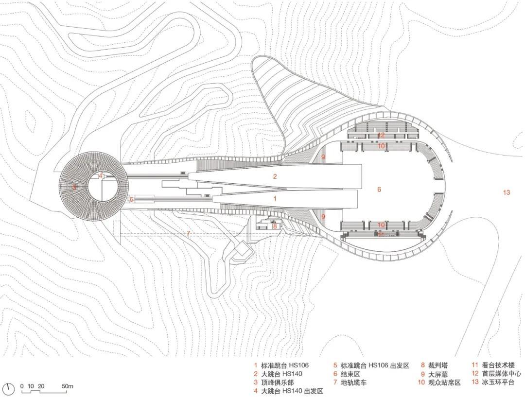 BIM建筑|国家跳台滑雪中心 / THAD 清华大学建筑设计研究院 BIM建筑|国家跳台滑雪中心 / THAD 清华大学建筑设计研究院