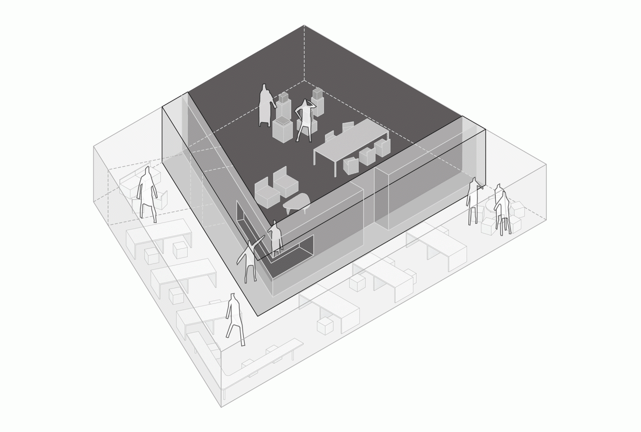 BIM建筑|设计师办公室: 黑白容器 / line+建筑事务所 BIM建筑|设计师办公室: 黑白容器 / line+建筑事务所