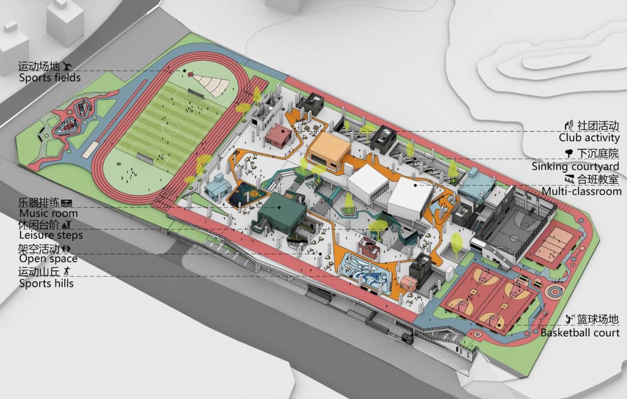BIM建筑|深圳市龙华区行知中学 / 筑博设计-联合公设 BIM建筑|深圳市龙华区行知中学 / 筑博设计-联合公设