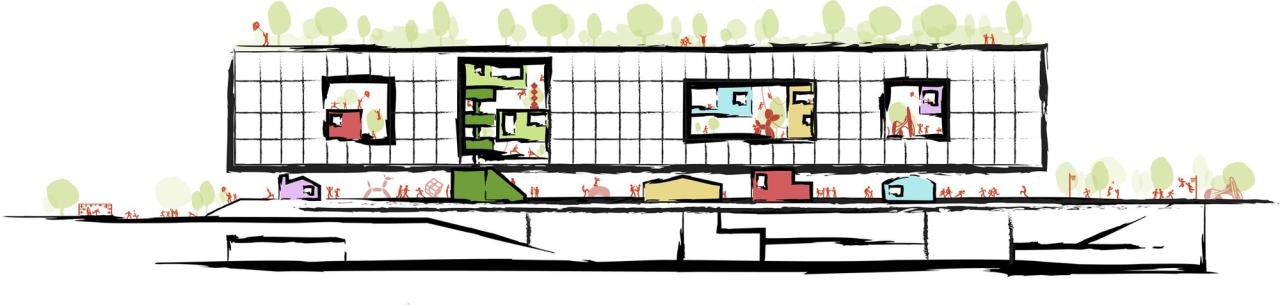 BIM建筑|深圳市龙华区行知中学 / 筑博设计-联合公设 BIM建筑|深圳市龙华区行知中学 / 筑博设计-联合公设