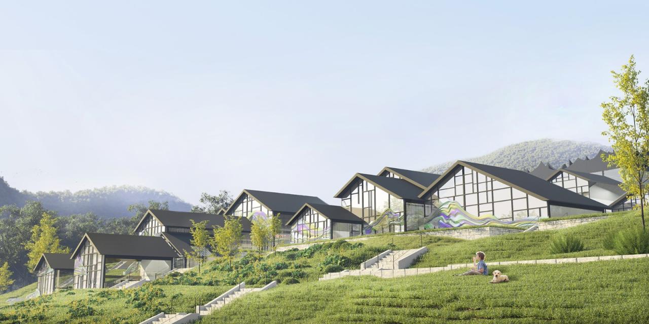 BIM建筑|林河陌影——仙市古镇活动综合体方案设计 / 外行建筑 BIM建筑|林河陌影——仙市古镇活动综合体方案设计 / 外行建筑