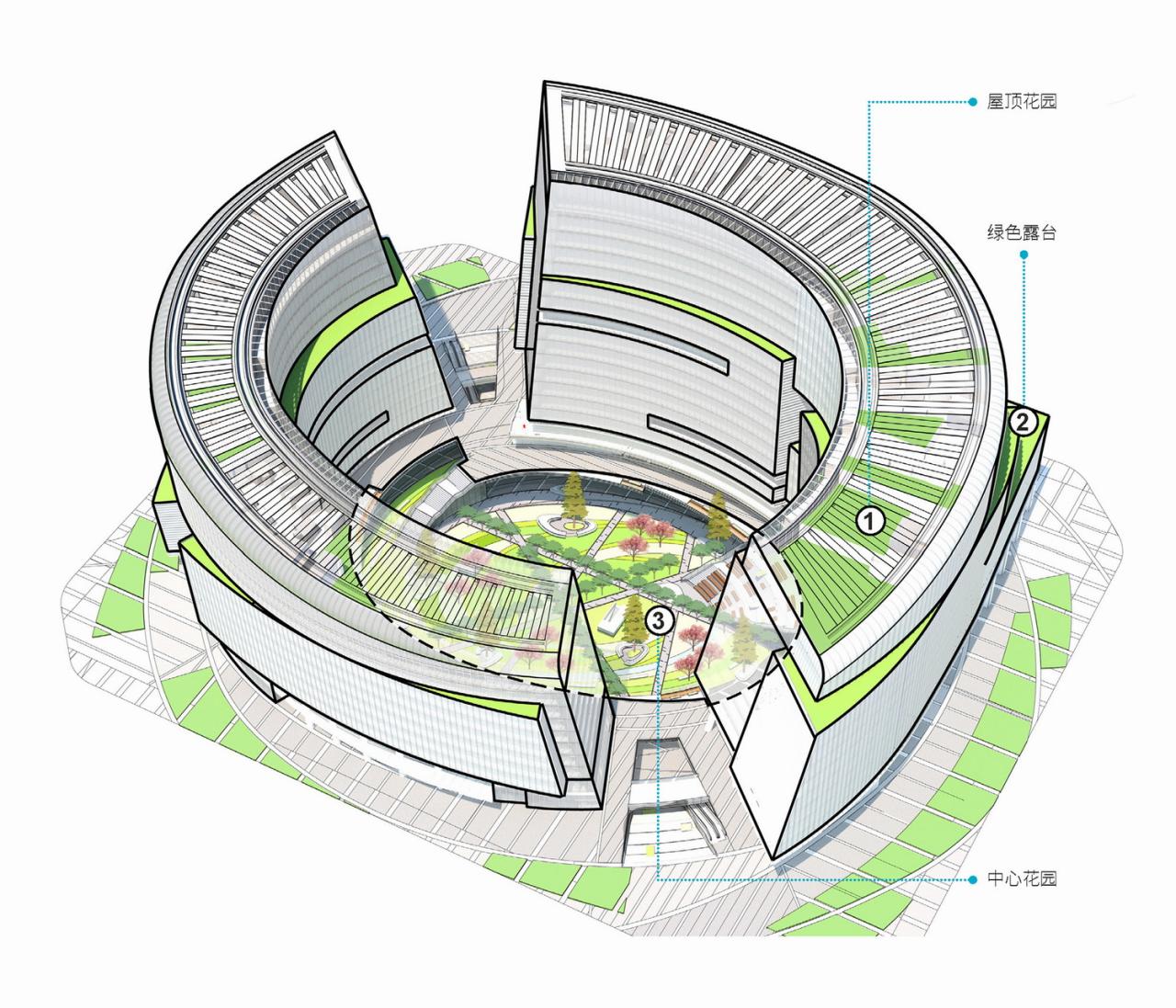 BIM建筑|成都高新万科中心——高新区的城市花园 / Laguarda.Low Architects BIM建筑|成都高新万科中心——高新区的城市花园 / Laguarda.Low Architects