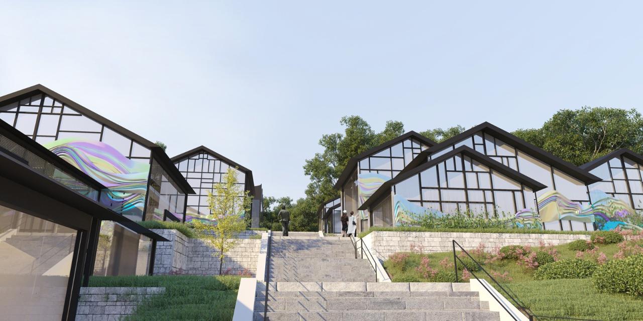 BIM建筑|林河陌影——仙市古镇活动综合体方案设计 / 外行建筑 BIM建筑|林河陌影——仙市古镇活动综合体方案设计 / 外行建筑