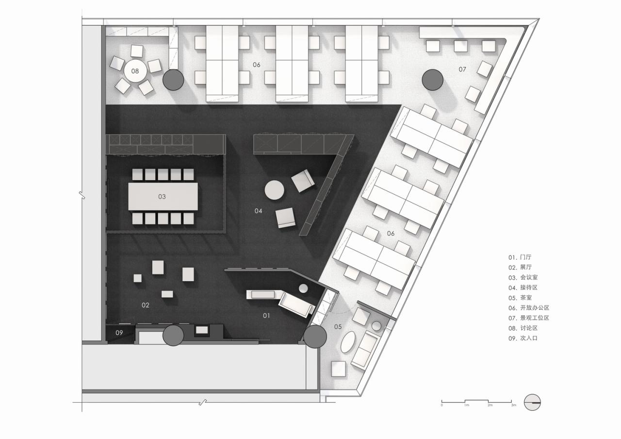 BIM建筑|设计师办公室: 黑白容器 / line+建筑事务所 BIM建筑|设计师办公室: 黑白容器 / line+建筑事务所
