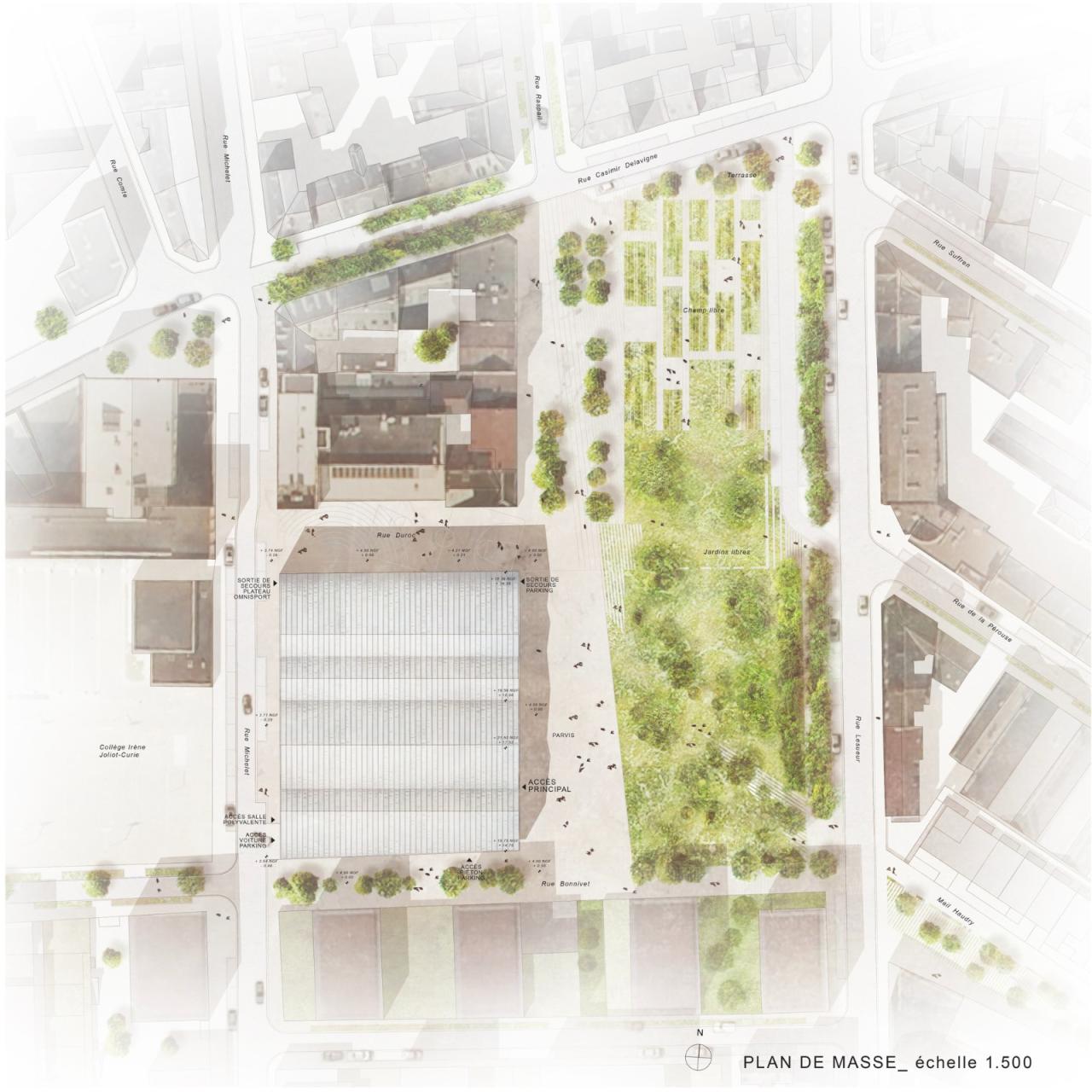 BIM建筑|Pôle Simone Veil 多功能运动中心 / K architectures Sigwalt Herman BIM建筑|Pôle Simone Veil 多功能运动中心 / K architectures Sigwalt Herman