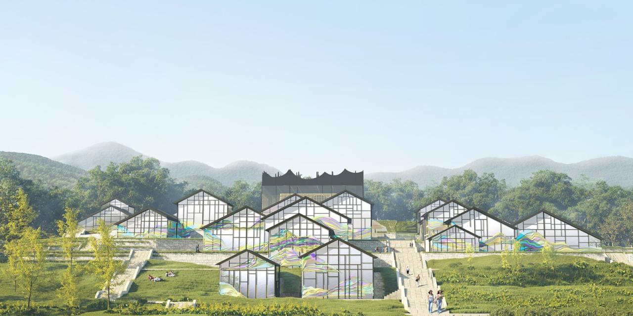 BIM建筑|林河陌影——仙市古镇活动综合体方案设计 / 外行建筑 BIM建筑|林河陌影——仙市古镇活动综合体方案设计 / 外行建筑