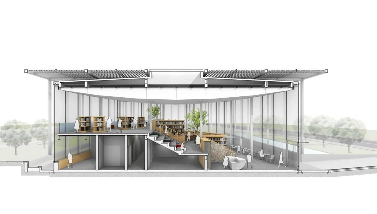 BIM建筑|云幔书屋 :内外无界的极致透明 / UUA BIM建筑|云幔书屋 :内外无界的极致透明 / UUA