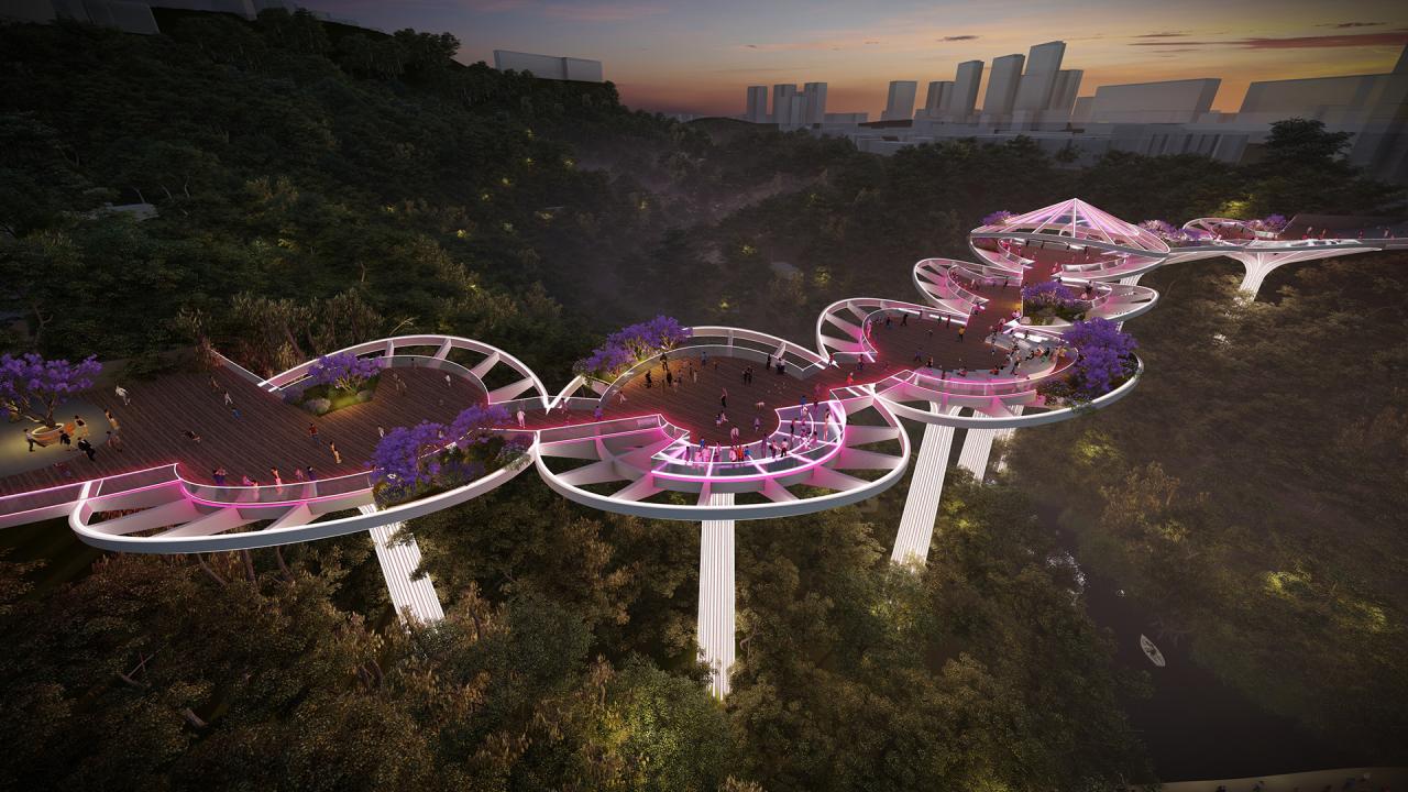 BIM建筑|重庆市北碚区西南大学人行景观桥项目 / 林聪建筑设计工作室 BIM建筑|重庆市北碚区西南大学人行景观桥项目 / 林聪建筑设计工作室