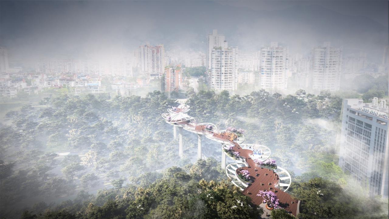 BIM建筑|重庆市北碚区西南大学人行景观桥项目 / 林聪建筑设计工作室 BIM建筑|重庆市北碚区西南大学人行景观桥项目 / 林聪建筑设计工作室