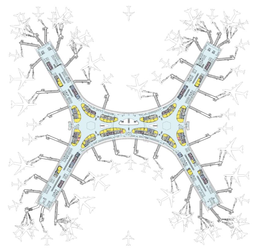 BIM建筑|航空建筑新标杆:深圳宝安国际机场卫星厅 / GDAD、Aedas、兰德隆与布朗 BIM建筑|航空建筑新标杆:深圳宝安国际机场卫星厅 / GDAD、Aedas、兰德隆与布朗